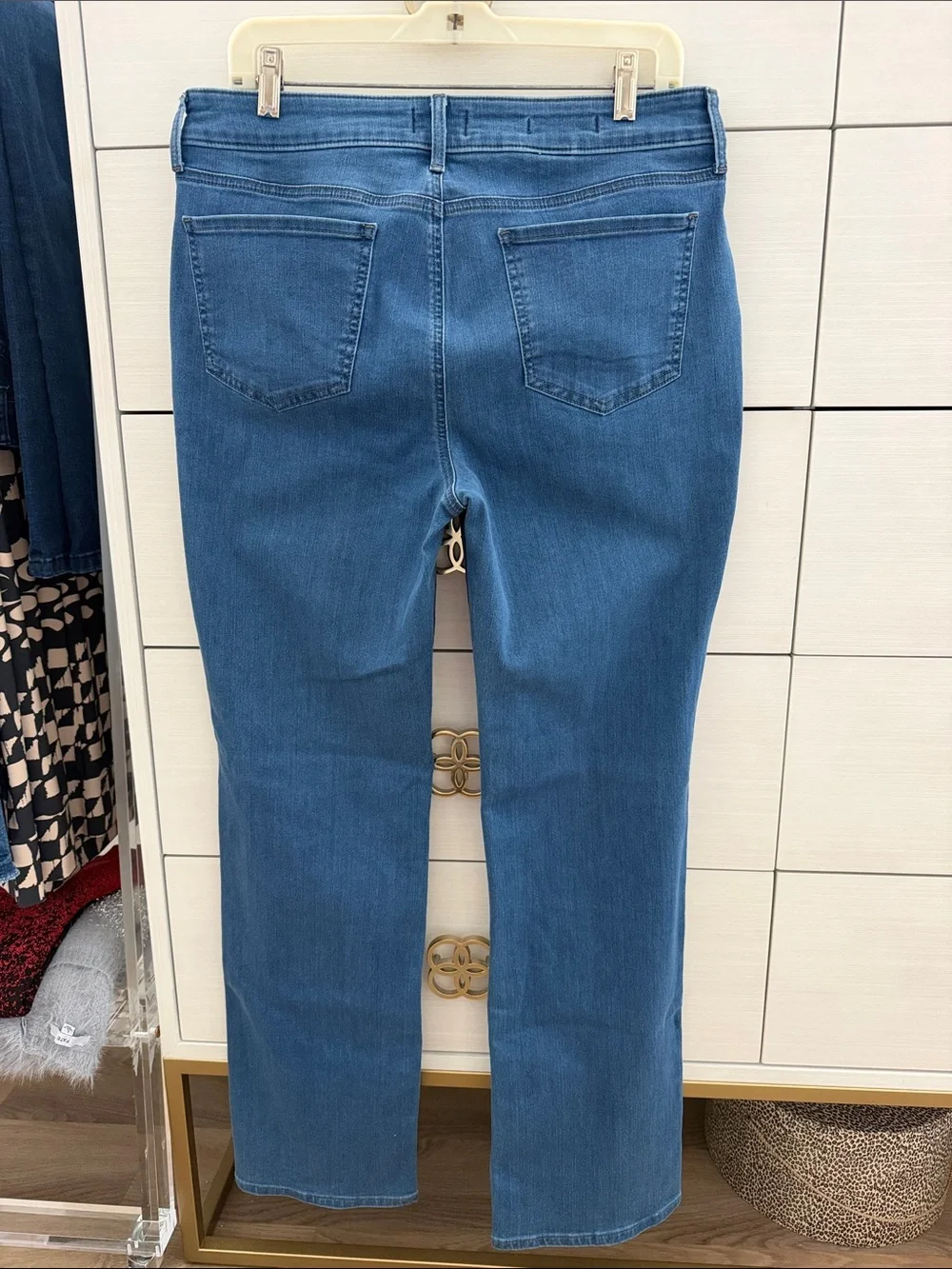NYDJ Marilyn Straight Leg Jeans in Medium Blue (LiftXTuck Technology)